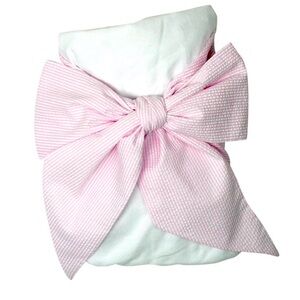 Bow Swaddle Pink Savannah Seersucker
